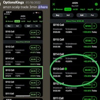 a screenshot of the options king app on an iphone