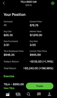 a screenshot of the elon trader app on an iphone